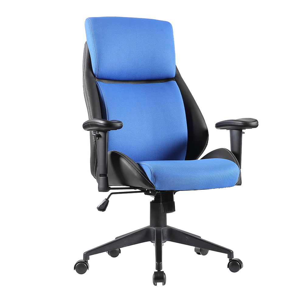 XL-3340 Sedia da ufficio girevole blu e nera dal design unico