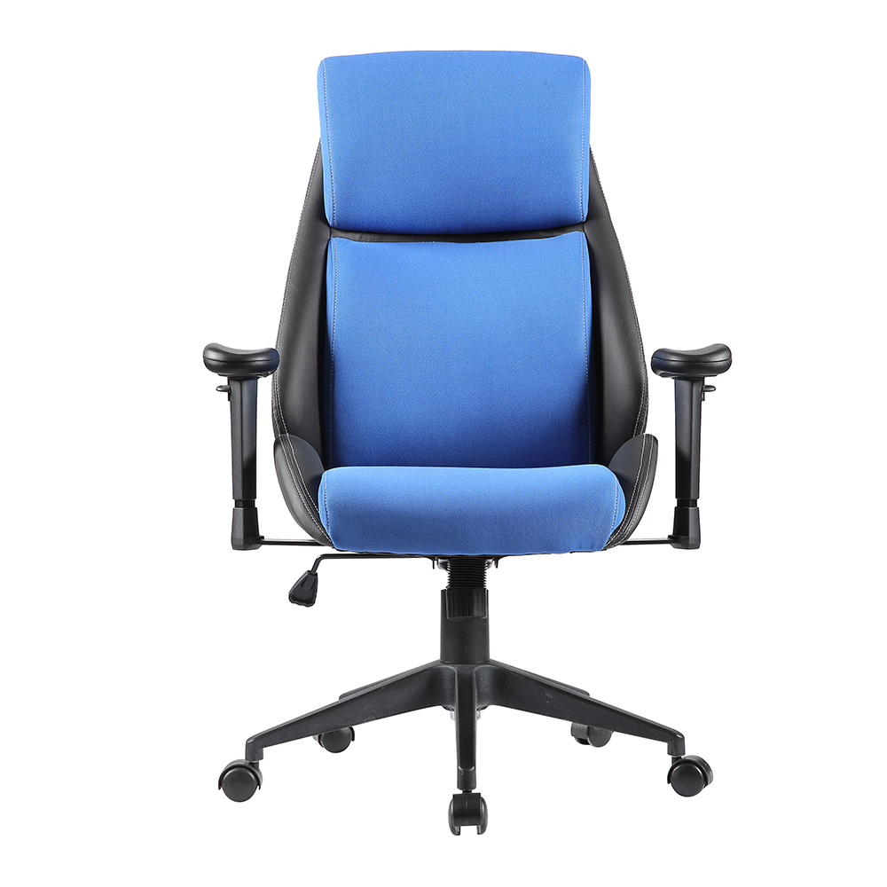 XL-3340 Sedia da ufficio girevole blu e nera dal design unico