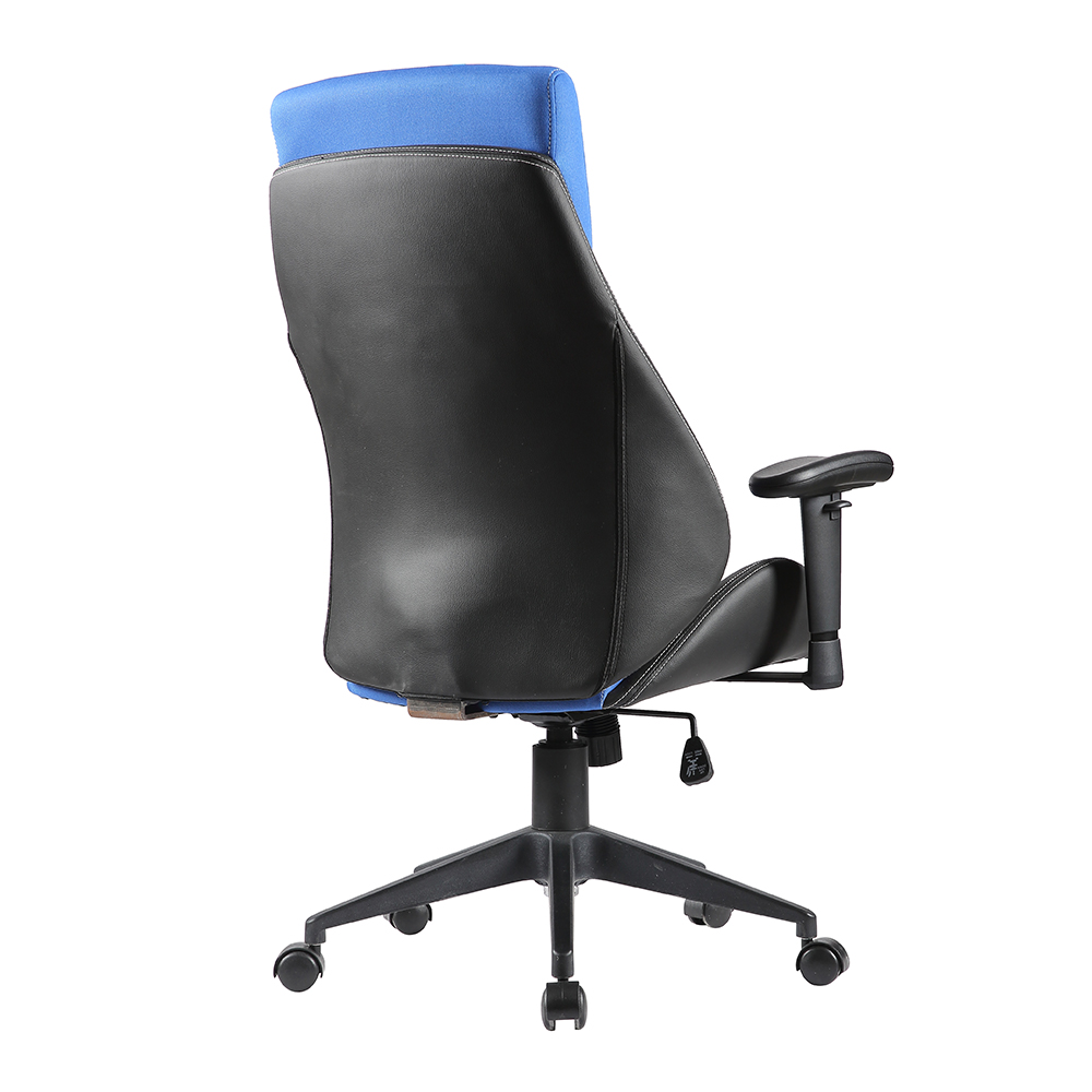 XL-3340 Sedia da ufficio girevole blu e nera dal design unico