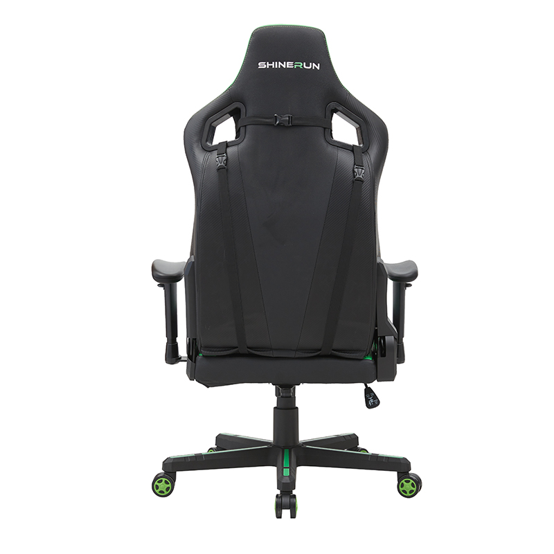 XL-2299 Sedia da gaming Wright con barra a gas a 4 stadi nera e verde