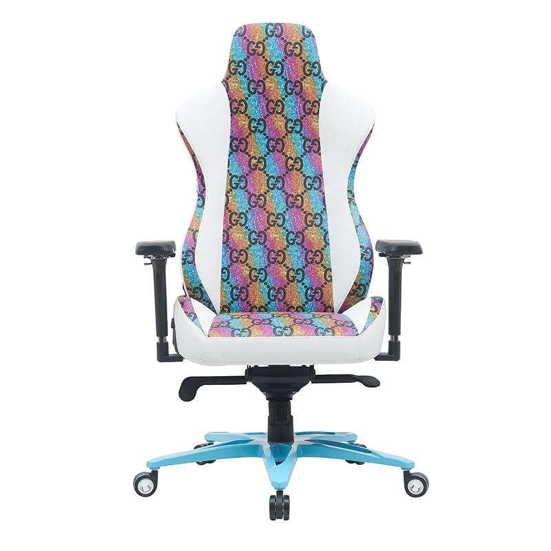 XL-6682-3 Sedia da gaming in pelle stampata a colori