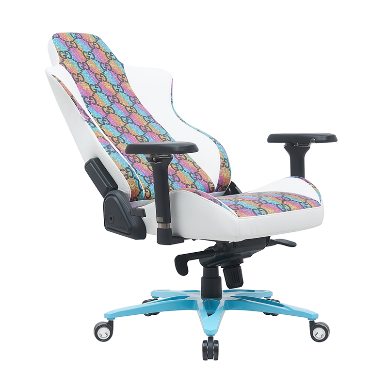 XL-6682-3 Sedia da gaming in pelle stampata a colori