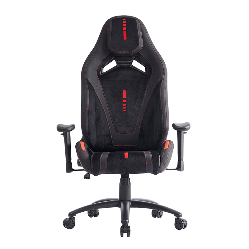 XL-1057 Sedia da gaming ergonomica in pelle spazzolata nera con braccioli 2D