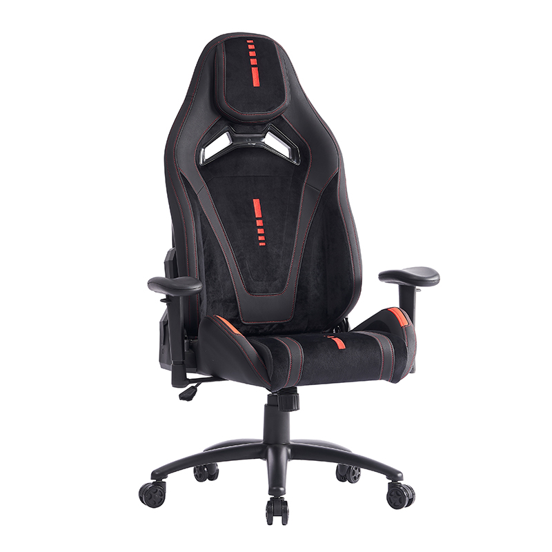 XL-1057 Sedia da gaming ergonomica in pelle spazzolata nera con braccioli 2D