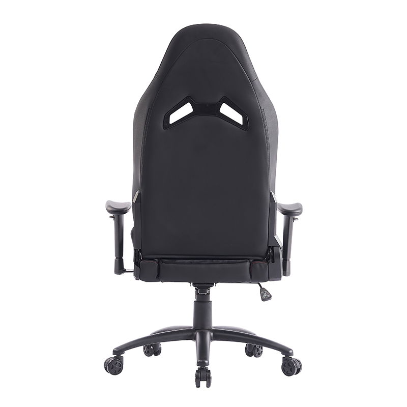 XL-1057 Sedia da gaming ergonomica in pelle spazzolata nera con braccioli 2D