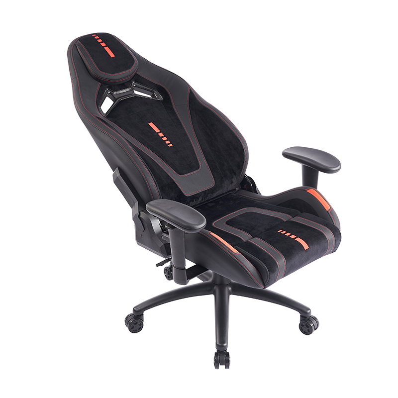 XL-1057 Sedia da gaming ergonomica in pelle spazzolata nera con braccioli 2D