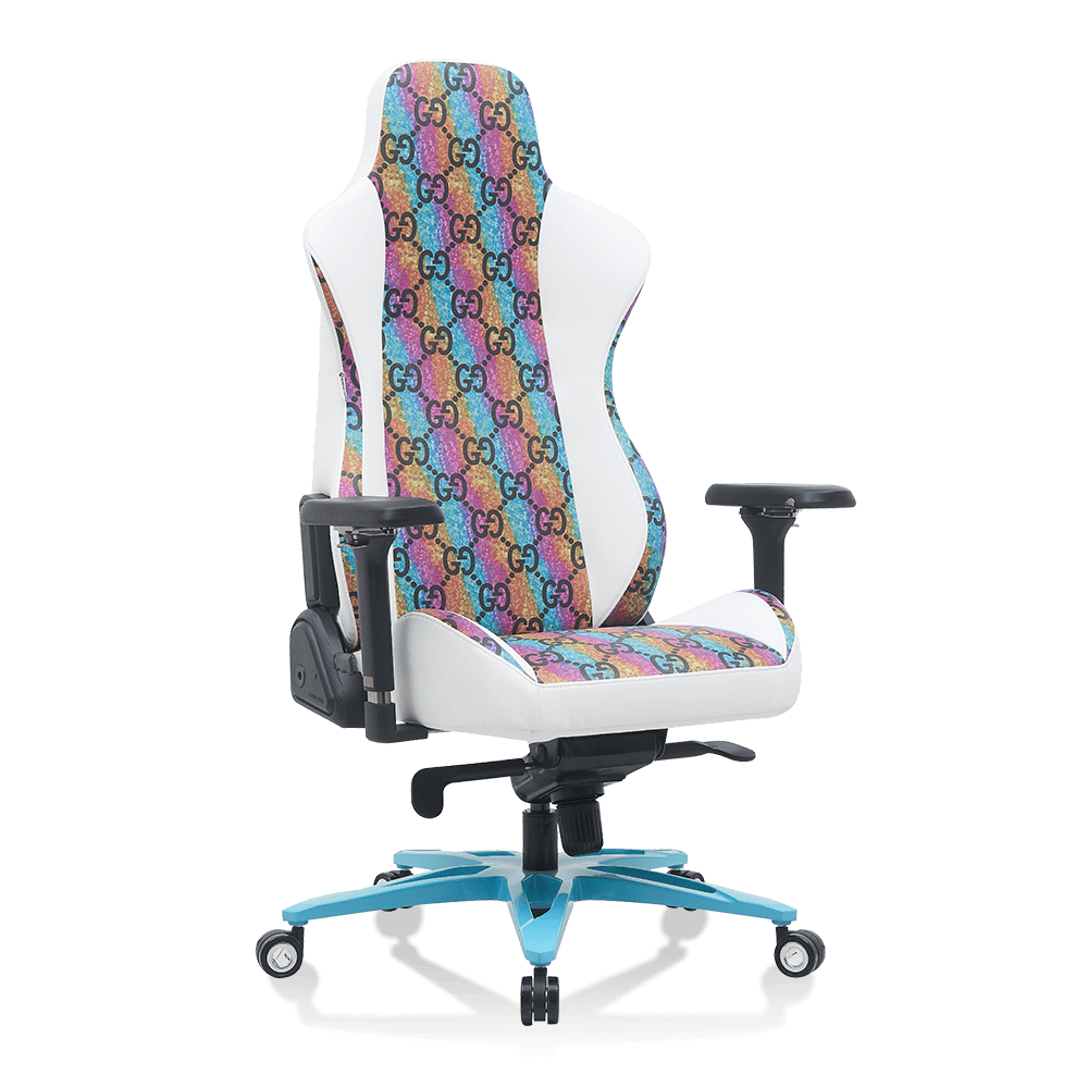 XL-6682-3 Sedia da gaming in pelle stampata a colori